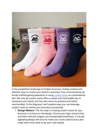 Stepping Up Your Business Game_ A Guide on How to Market Your Business With Custom Socks