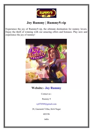 Joy Rummy  Rummy9.vip