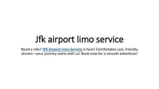 Jfk airport limo service