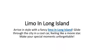 Limo In Long Island