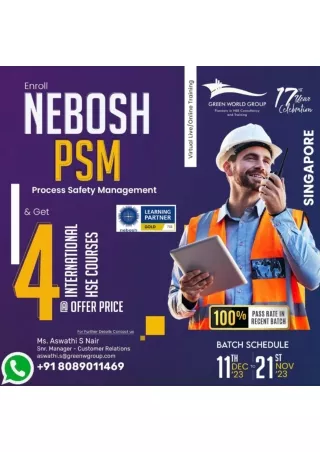 Turbocharge Your HSE Knowledge Nebosh PSM In Singapore With Green World Group