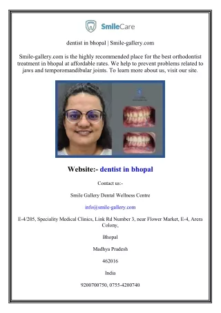 dentist in bhopal  Smile-gallery.com