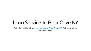 Limo Service In Glen Cove NY
