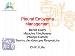 Pleural Empyema Management