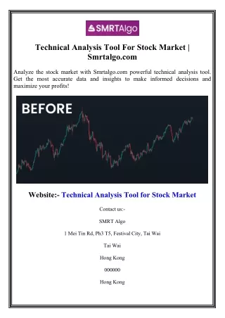 Technical Analysis Tool For Stock Market  Smrtalgo