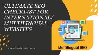 Multilingual SEO - Alchemy Interactive