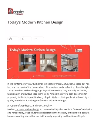 Today’s Modern Kitchen Design