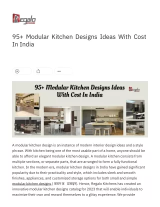 95  Modular Kitchen Designs Ideas With Cost In India