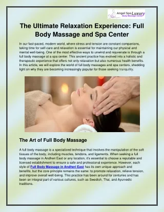 Spa Center in Andheri