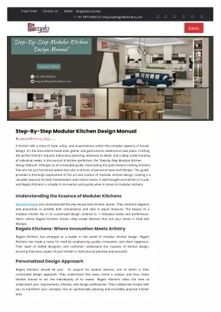 Step-By-Step Modular Kitchen Design Manual