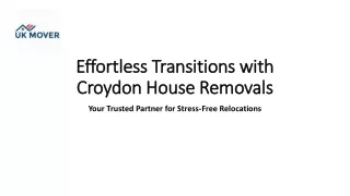 House Removals in Croydon