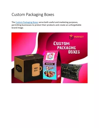 Custom Packaging Boxes