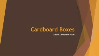 Cardboard Boxes