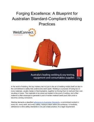 Forging Excellence_ A Blueprint for Australian Standard-Compliant Welding Practices