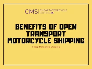 Benefits of Open Motorcycle Shipping