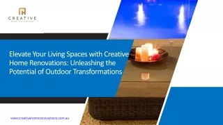 Outdoor Renovations--Creative Home Renovations