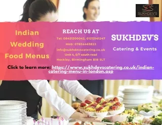 Taste of Tradition Indian Wedding Food Menus