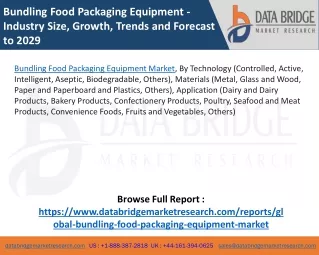 Bundling Food Packaging Equipment Market