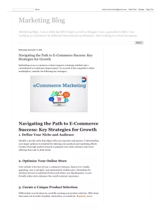 Navigating the Path to E-Commerce Success Key Strategies for Growth