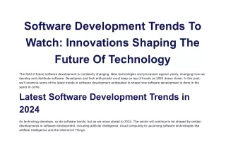 Software Development Trends To Watch_ Innovations Shaping The Future Of Technology