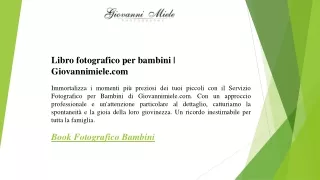 Libro fotografico per bambini  Giovannimiele.com