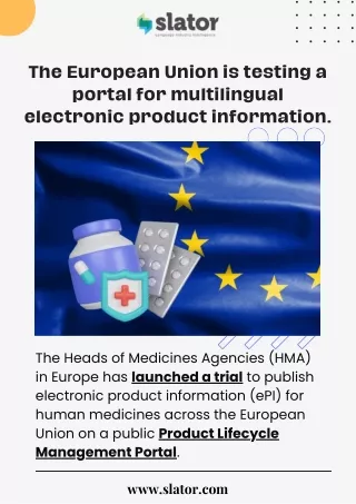 The European Union is testing a portal for multilingual electronic product information.