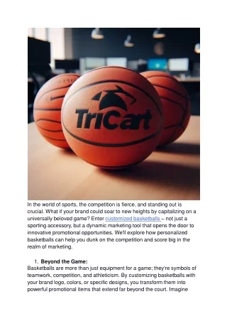 Dunk on the Competition with Customized Basketballs_ Unveiling Innovative Marketing Opportunities