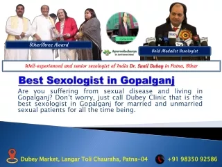 Contact Best Sexologist in Gopalganj on phone | Dr. Sunil Dubey