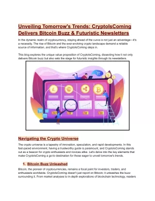 Unveiling Tomorrow's Trends_ CryptoIsComing Delivers Bitcoin Buzz & Futuristic Newsletters