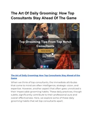 The Art Of Daily Grooming_ How Top Consultants Stay Ahead Of The Game (1)