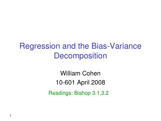 Regression and the Bias-Variance Decomposition