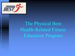 The Physical Best Health-Related Fitness Education Program