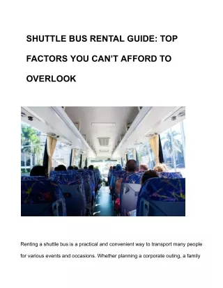 SHUTTLE BUS RENTAL GUIDE_ TOP FACTORS YOU CAN’T AFFORD TO OVERLOOK