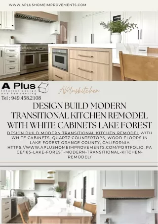 Design Build Modern Transitional Kitchen Remodel with white cabinets Lake Forest