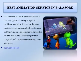 Best Animation service in Balasore smiwa infosol
