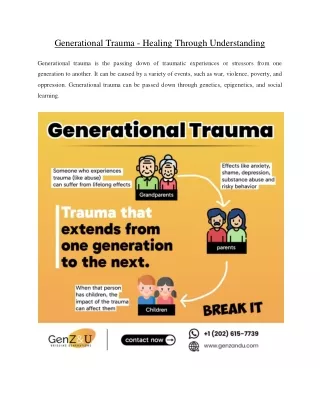 Generational Trauma -Genzandu