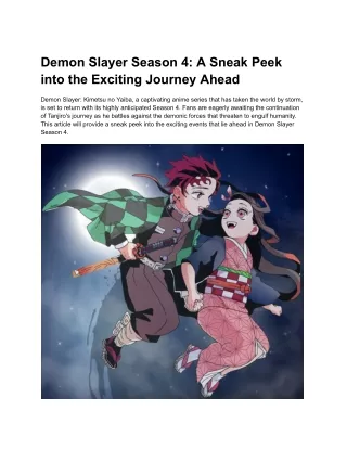 Demon Slayer Season 4