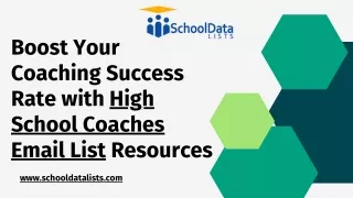 High School Coaches Email List