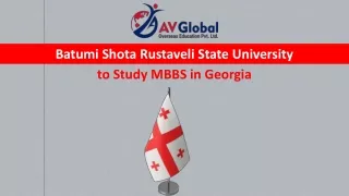 Batumi Shota Rustaveli State University to Study MBBS in Georgia