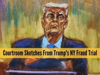 Courtroom sketches from Trump's NY fraud trial