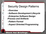 Security Design Patterns