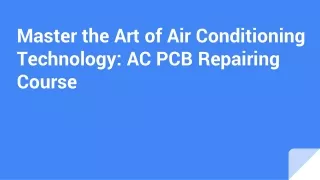 AC PCB Repairing Course