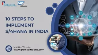 10 Steps to Implement S4HANA in India