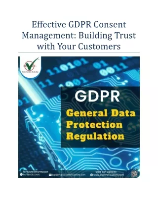 Effective GDPR Consent Management: Building Trust with Your Customers