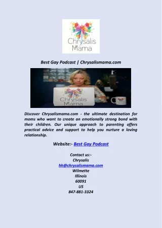 Best Gay Podcast  Chrysalismama com