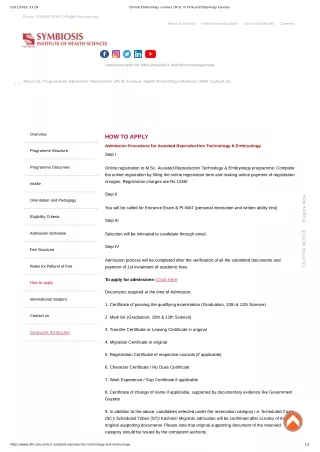 Clinical Embryology courses _ M.Sc in Clinical Embryology Courses