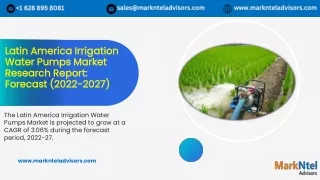 Latin America Irrigation Water Pumps Market Research Report: Forecast (2022-2027