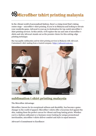 microfiber collar tshirt printing malaysia