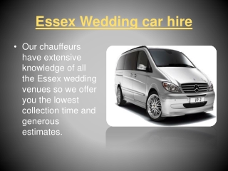 Essex Wedding Car Hire