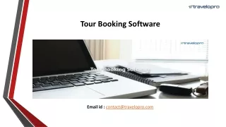 Tour Booking Software